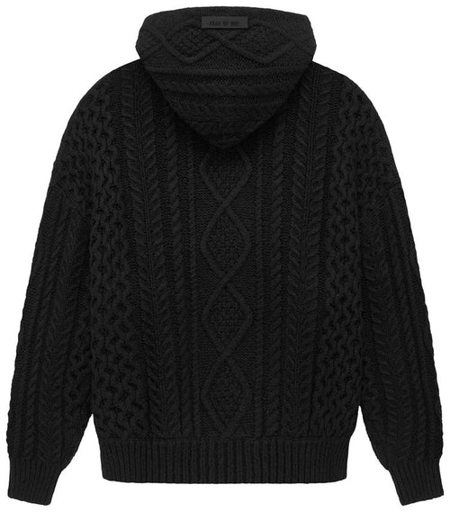 Fear of God Essentials Cable Knit Hoodie Jet Black