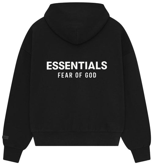 Fear of God Essentials Classic Fit Fleece Hoodie Jet Black