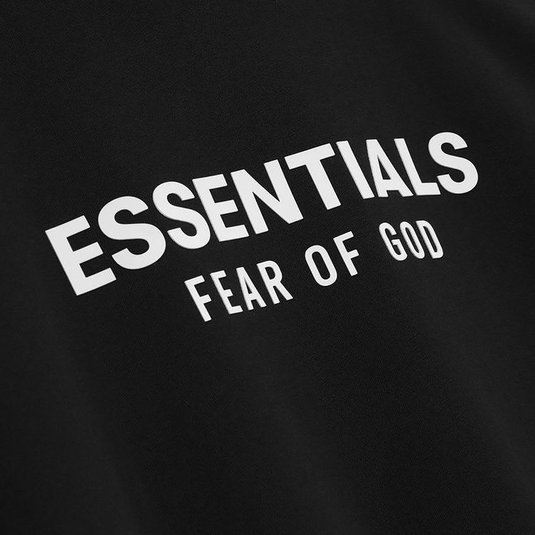 Fear of God Essentials Classic Fit Fleece Hoodie Jet Black